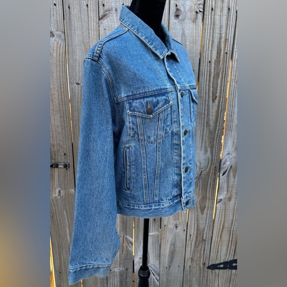 Vintage 90s Gap Denim Collared Button Up Stonewashed Jean Jacket Size Medium - Picture 2 of 9